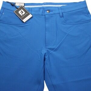 FootJoy Performance Golf Pants Mens W34 Cobalt Blue 5-Pocket Slim Athletic Fit